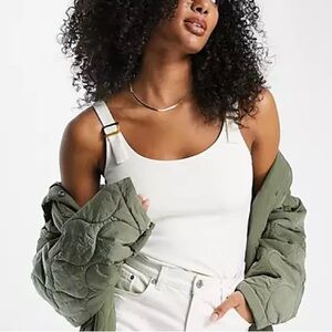 & Other Stories Tortoise Buckle Beige Tank